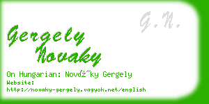 gergely novaky business card